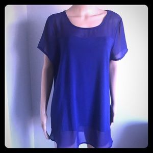 Vince camuto blue xL tunic blouse nw without label
